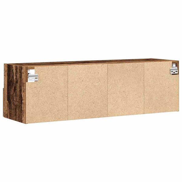TV-seinäkaappi 2 pcs Vanha Puu 100 x 30 x 30 cm Tekninen puu