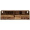 TV-seinäkaappi 2 pcs Vanha Puu 100 x 30 x 30 cm Tekninen puu