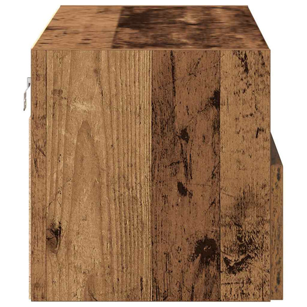 TV-seinäkaappi 2 pcs Vanha Puu 100 x 30 x 30 cm Tekninen puu