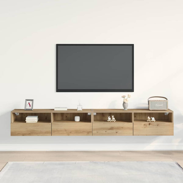 TV-seinäkaappi 2 pcs artesaani tammi 100 x 30 x 30 cm