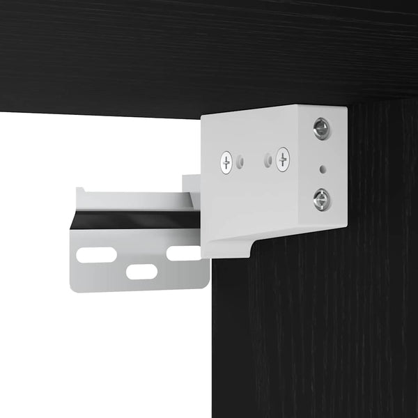 TV-seinäkaappi 2 pcs Musta tammi 100 x 30 x 30 cm Tekninen puu