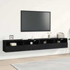 TV-seinäkaappi 2 pcs Musta tammi 100 x 30 x 30 cm Tekninen puu