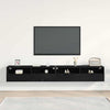 TV-seinäkaappi 2 pcs Musta tammi 100 x 30 x 30 cm Tekninen puu
