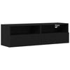 TV-seinäkaappi 2 pcs Musta tammi 100 x 30 x 30 cm Tekninen puu