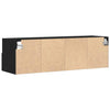 TV-seinäkaappi 2 pcs Musta tammi 100 x 30 x 30 cm Tekninen puu