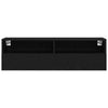 TV-seinäkaappi 2 pcs Musta tammi 100 x 30 x 30 cm Tekninen puu