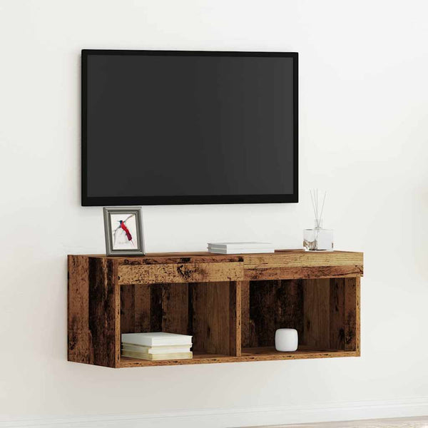 TV-tasosetti Vanha puu 80 x 30 x 30 cm Tekninen puu