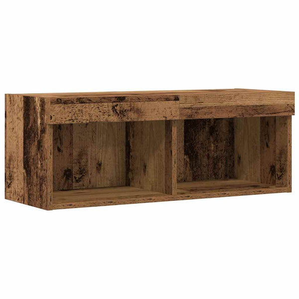 TV-tasosetti 2 pcs Vanha puu 80 x 30 x 30 cm Tekninen puu