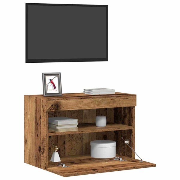 TV-seinäkaappi Vanha puu 60 x 30 x 40 cm Tekninen puu