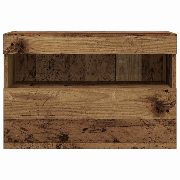 TV-seinäkaappi 2 pcs Vanha puu 60 x 30 x 40 cm Tekninen puu