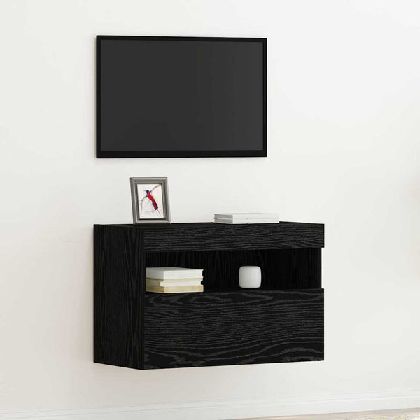 TV-seinäkaappi Tekninen puu 60 x 30 x 40 cm Musta tammi