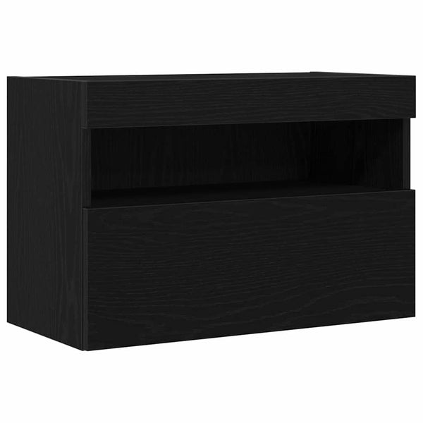 TV-seinäkaappi Tekninen puu 60 x 30 x 40 cm Musta tammi