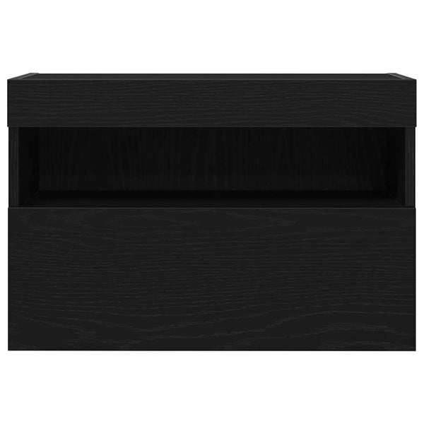 Musta tammi TV-seinäkaappi 60 x 30 x 40 cm Tekninen puu