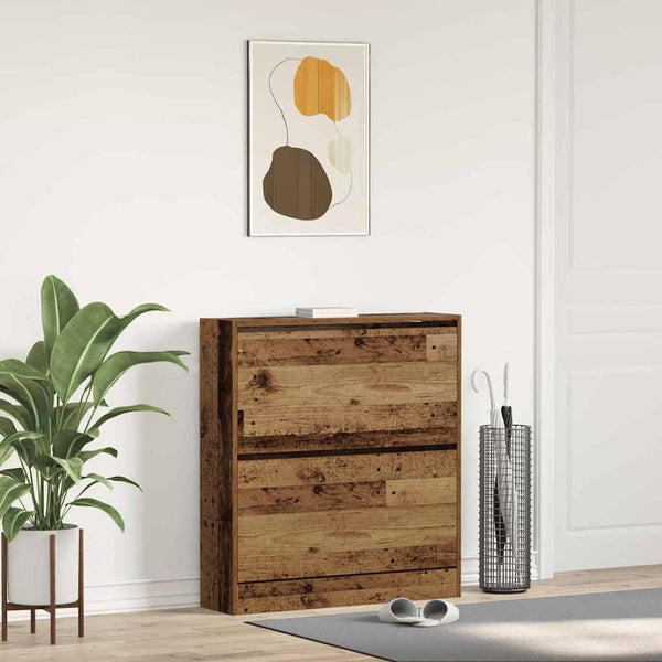 Kenkäkaappi 80 x 21 x 87,5 cm Tekninen puu Vanha puu