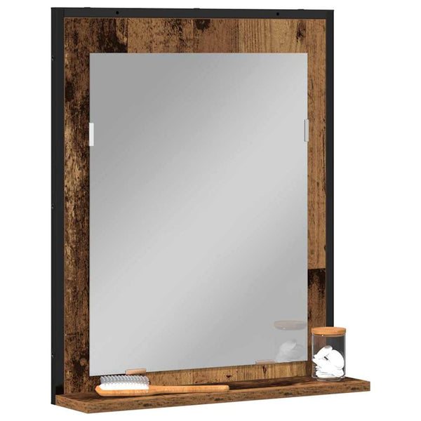 Peili Vanha puu 50 x 12 x 60 cm Lasi ja suunniteltu puu