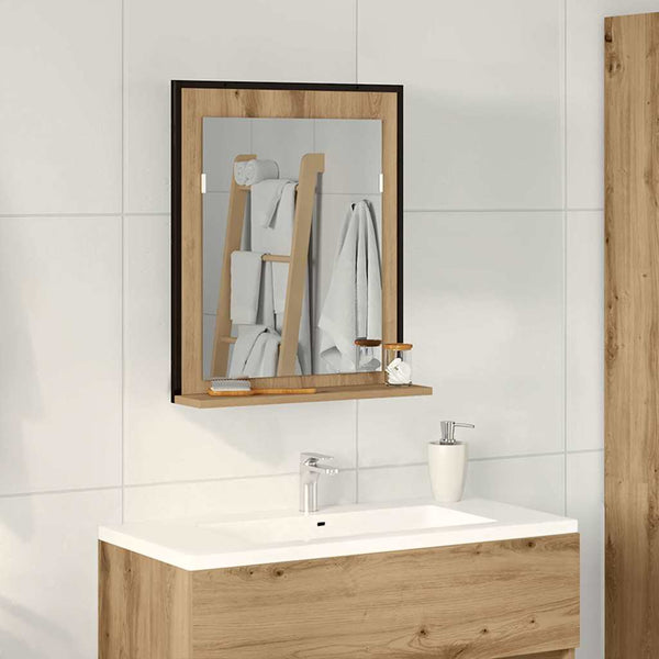 Peili artesaani tammi 50 x 12 x 60 cm Lasi ja suunniteltu puu