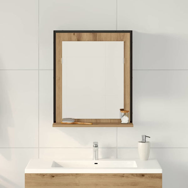 Peili artesaani tammi 50 x 12 x 60 cm Lasi ja suunniteltu puu