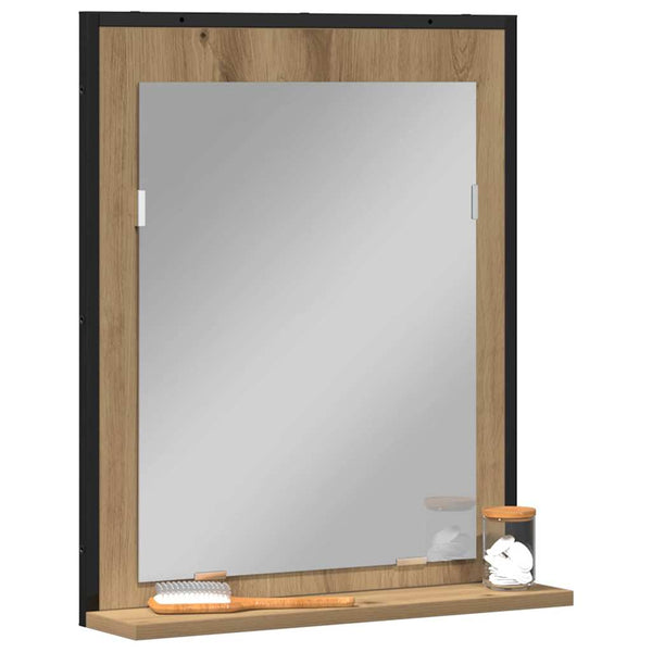 Peili artesaani tammi 50 x 12 x 60 cm Lasi ja suunniteltu puu