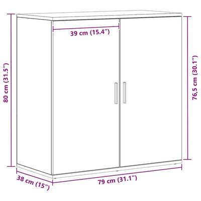 Sivupöytä artesaani tammi 79 x 38 x 80 cm Tekninen puu