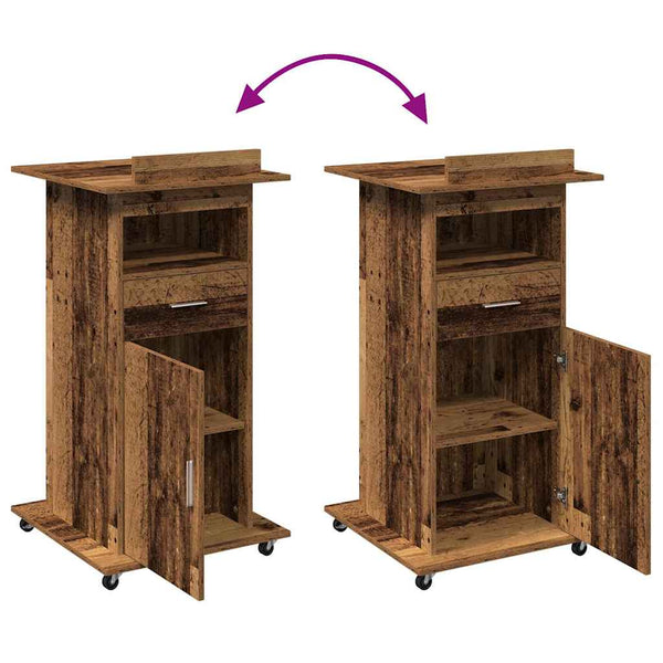 Podium Vanha puu Tekninen puu 55 x 55 x 107 cm