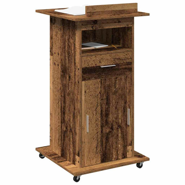 Podium Vanha puu Tekninen puu 55 x 55 x 107 cm