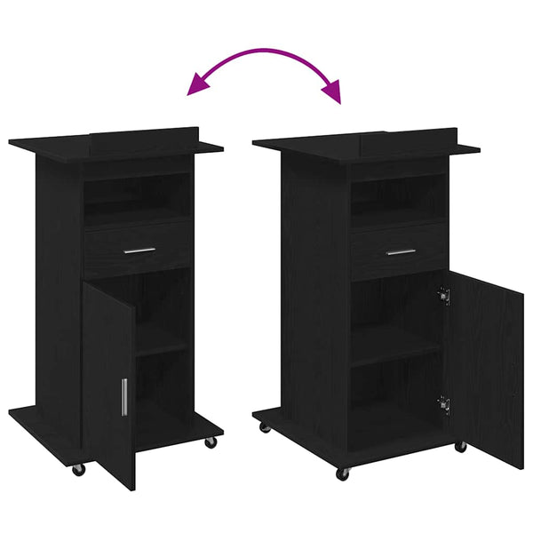 Podium Musta tammi. Tekninen puu 55 x 55 x 107 cm