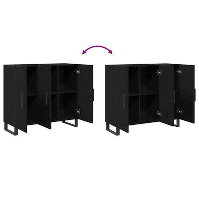 Sivupöytä Musta tammi 90 x 34 x 80 cm Tekninen puu