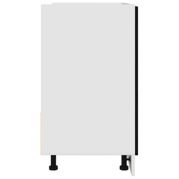 Tiskialtaan alakaappi musta tammi 80x46x81,5 cm tekopuu