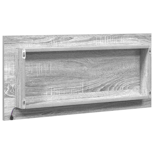 Peili Korkea harmaa sonoma 80 x 37 cm Lasi ja suunniteltu puu
