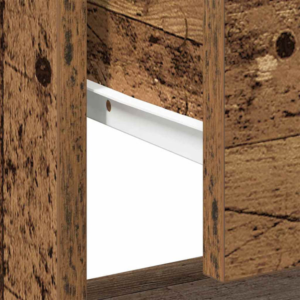 Yöpöytä 2 pcs Vanha puu 45 x 34 x 44 cm Tekninen puu