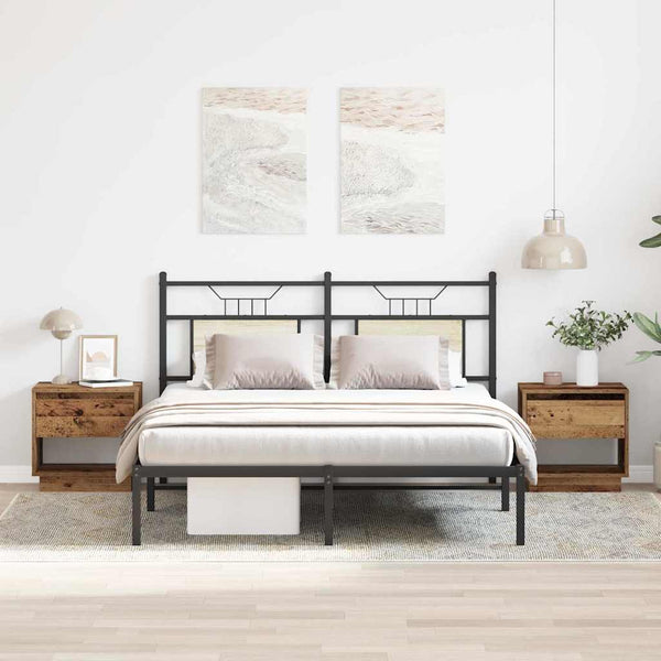 Yöpöytä 2 pcs Vanha puu 45 x 34 x 44 cm Tekninen puu