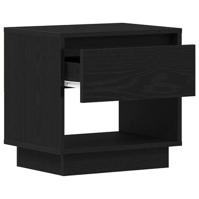 Yöpöytä 2 pcs Musta tammi 45 x 34 x 44 cm Tekninen puu