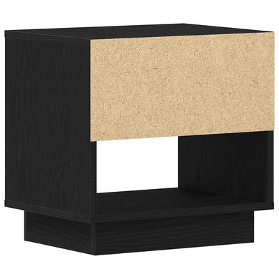 Yöpöytä 2 pcs Musta tammi 45 x 34 x 44 cm Tekninen puu