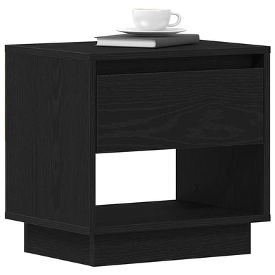 Yöpöytä 2 pcs Musta tammi 45 x 34 x 44 cm Tekninen puu