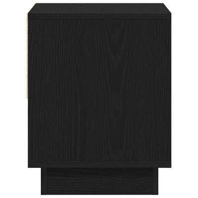 Yöpöytä 2 pcs Musta tammi 45 x 34 x 44 cm Tekninen puu