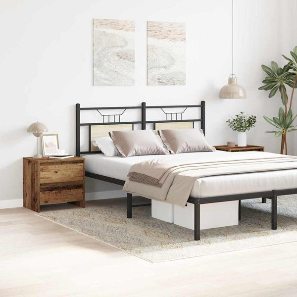 Yöpöytäkaappi 2 pcs Vanha puu 45 x 34 x 44.5 cm Tekninen puu