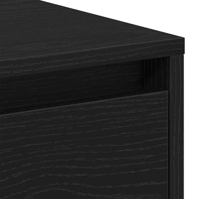 Yöpöytäkaappi 2 pcs Musta tammi 45 x 34 x 44.5 cm Tekninen puu