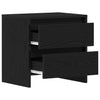 Yöpöytäkaappi 2 pcs Musta tammi 45 x 34 x 44.5 cm Tekninen puu