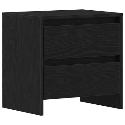Yöpöytäkaappi 2 pcs Musta tammi 45 x 34 x 44.5 cm Tekninen puu