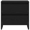 Yöpöytäkaappi 2 pcs Musta tammi 45 x 34 x 44.5 cm Tekninen puu