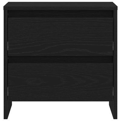 Yöpöytäkaappi 2 pcs Musta tammi 45 x 34 x 44.5 cm Tekninen puu