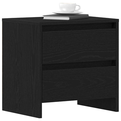 Yöpöytäkaappi 2 pcs Musta tammi 45 x 34 x 44.5 cm Tekninen puu