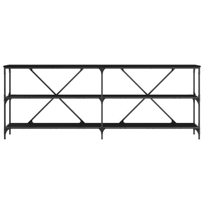 Musta tammi konsolipöytä hyllyllä Beilis 180x30x75cm (muut)