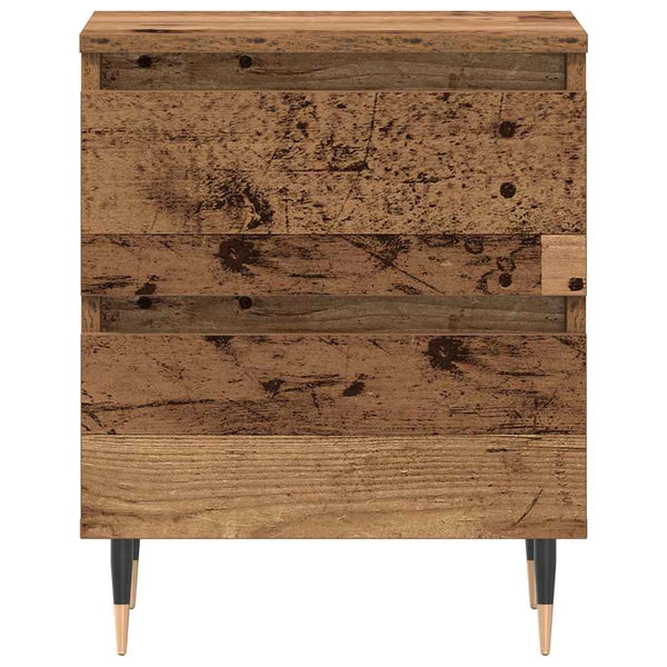 Vanha puu Yöpöytäkaappi 2 pcs 40 x 35 x 50 cm Tekninen puu