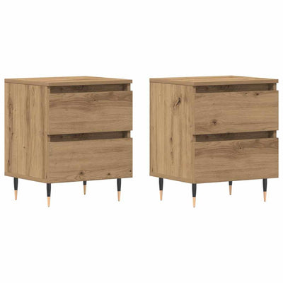Yöpöytäkaappi 2 pcs artesaani tammi 40 x 35 x 50 cm