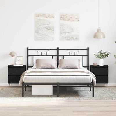 Yöpöytäkaappi 2 pcs Musta tammi 40 x 35 x 50 cm Tekninen puu