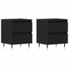 Yöpöytäkaappi 2 pcs Musta tammi 40 x 35 x 50 cm Tekninen puu