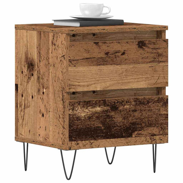 Yöpöytäkaappi Vanha puu 2 pcs 40 x 35 x 50 cm Tekninen puu