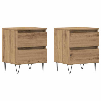 Yöpöytäkaappi 2 pcs artesaani tammi 40 x 35 x 50 cm