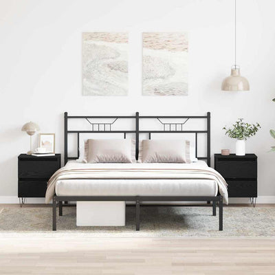 Yöpöytäkaappi 2 pcs Musta tammi 40 x 35 x 50 cm Tekninen puu